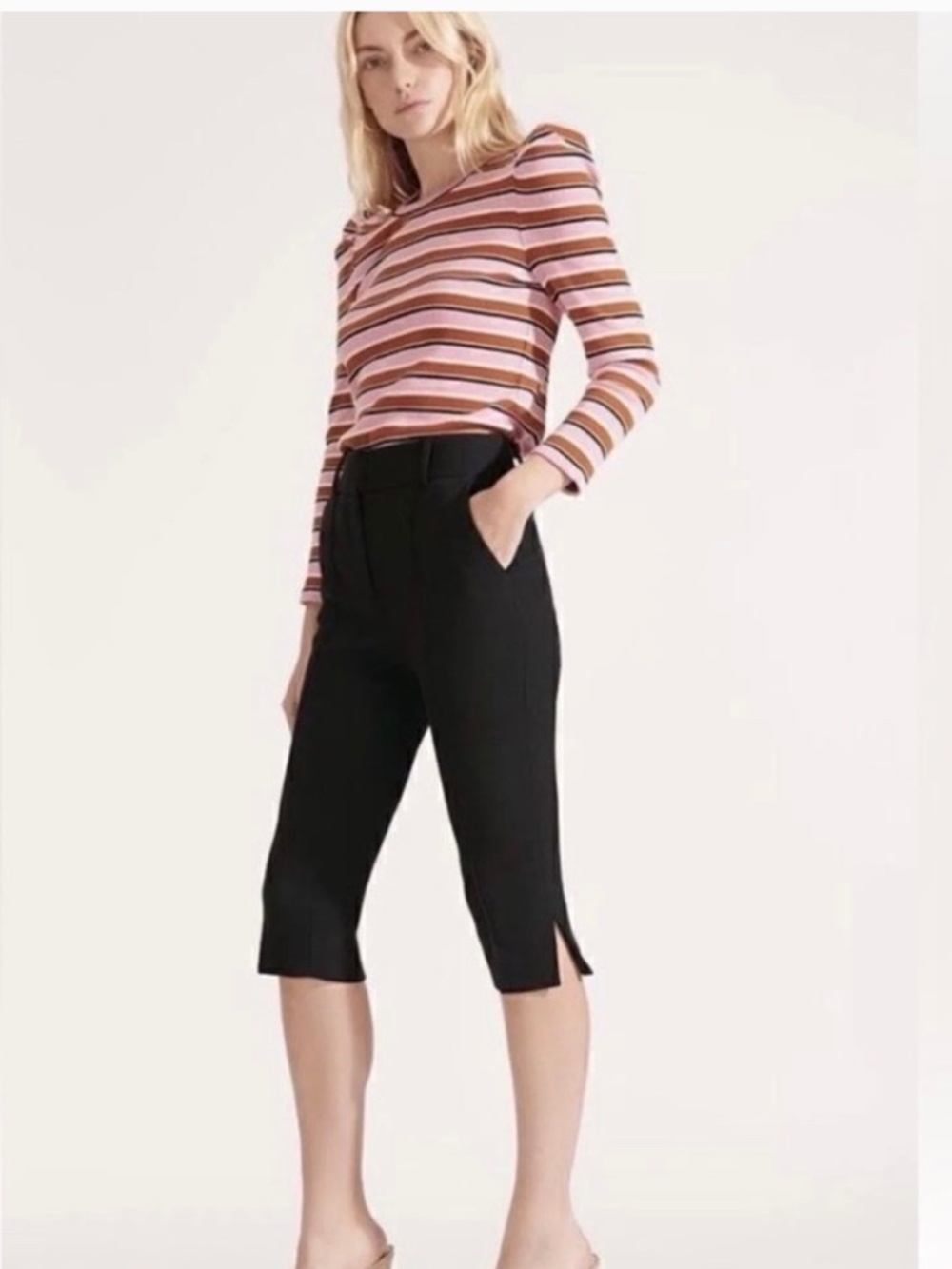 NWOT Veronica Beard High Waist Cropped Pants